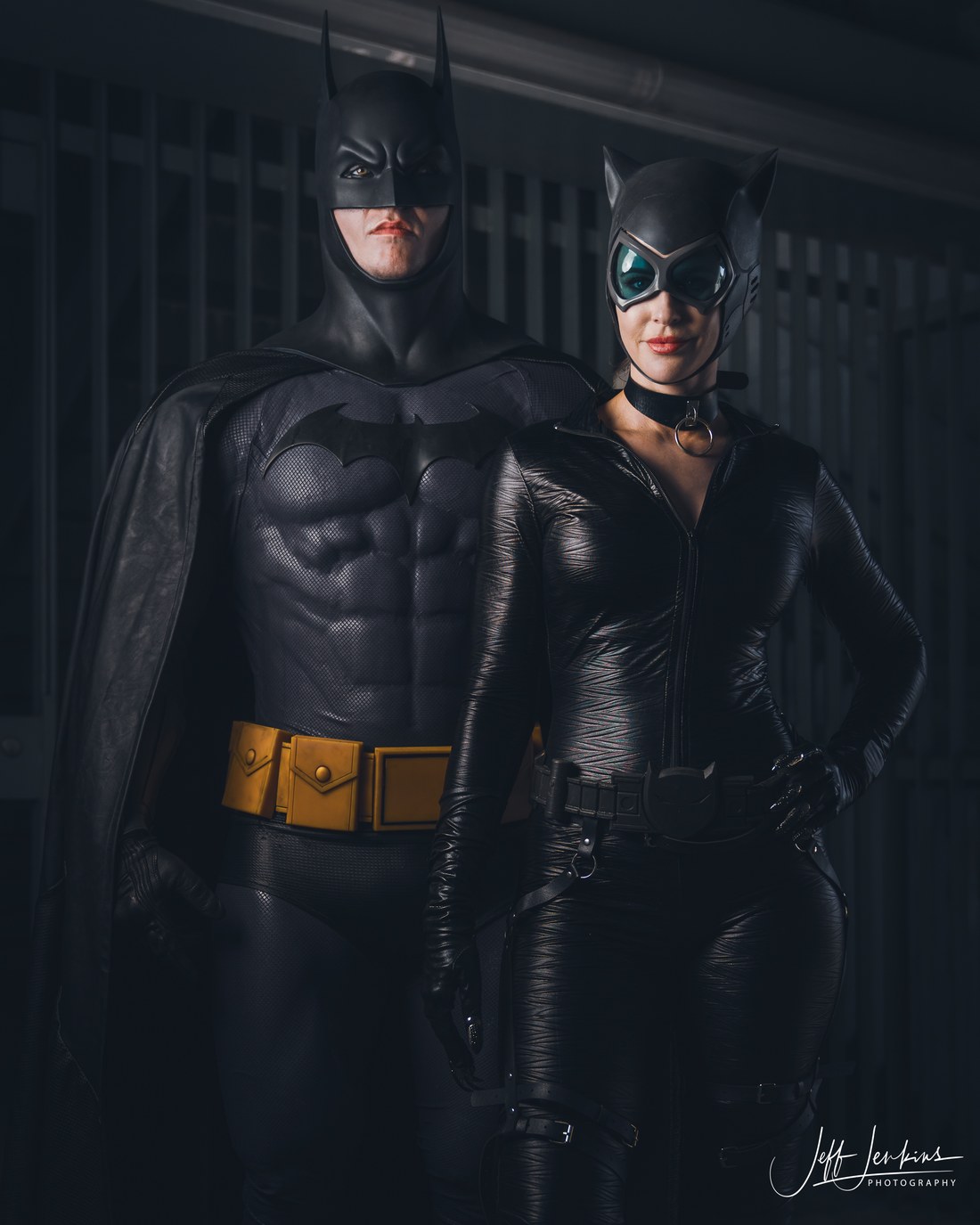 Cosplayers as Batman and Catwoman (DC Comics), photographed by Jeff Jenkins