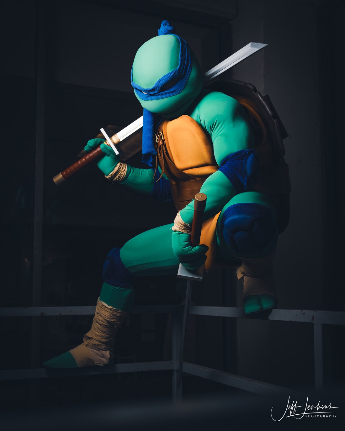 Cosplayer as Leonardo (Teenage Mutant Ninja Turtles), photographed by Jeff Jenkins