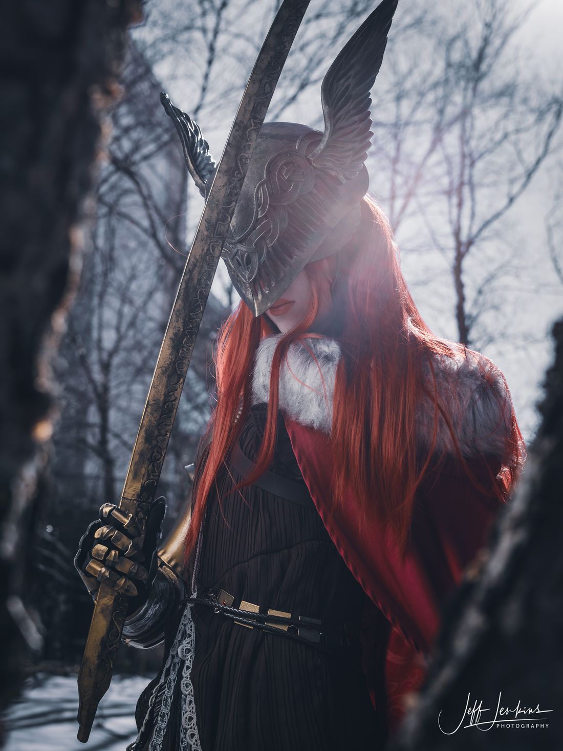 Cosplayer as Malenia from Elden Ring, photographed by Jeff Jenkins